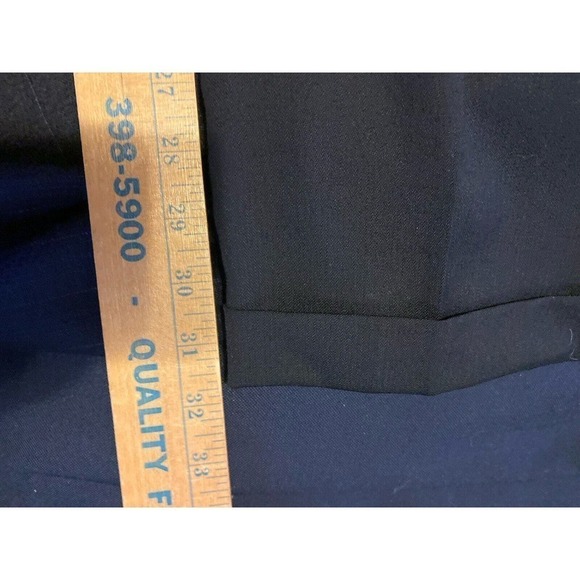 Stafford Suit Mens 40S Jacket 35x28 Pants Black Wool 2 Piece 3 Button 90s - Picture 14 of 14
